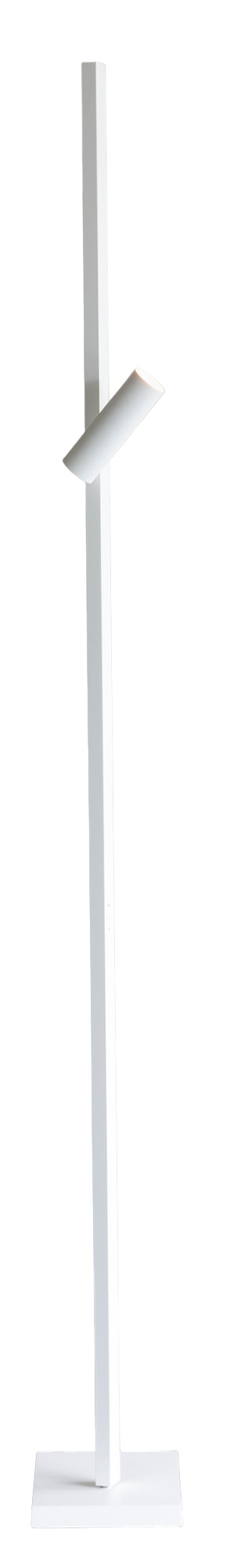 Zen X Floor lamp Lampadaire stele Weiße Zen X Stehleuchte von Steve Lechot Luminaires, minimalistisches Design mit geraden Linien und modernem Leuchtenkopf.