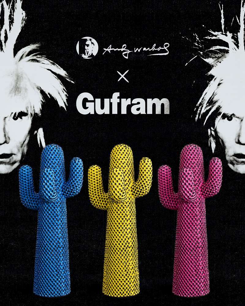 ANDY WARHOL X GUFRAM Andy's Cactus Garde-robe Gufram ÉDITION LIMITÉE OFFRE SPECIALE