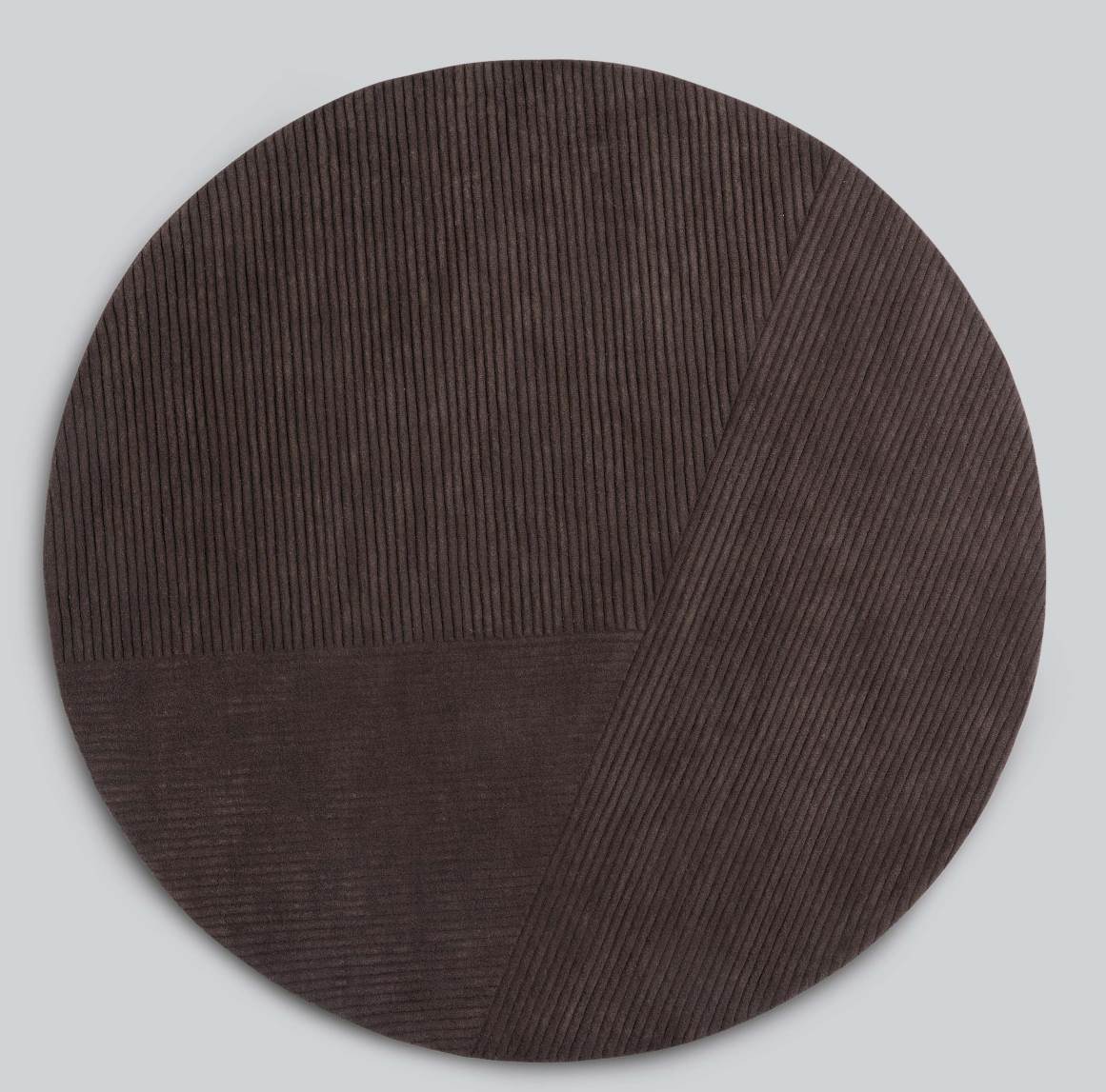 Row Ronde Tapis marron foncé Northern 