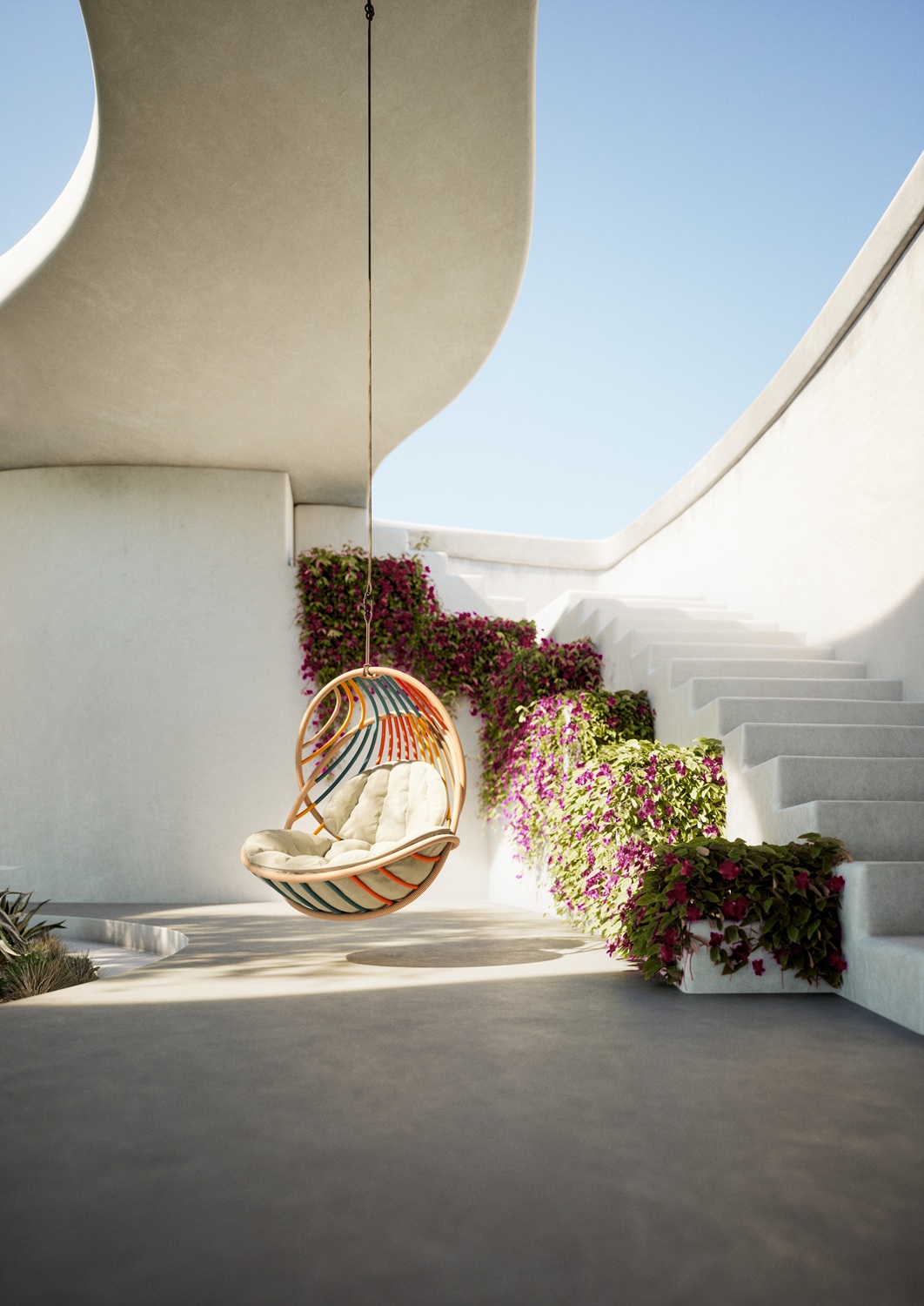 Kida Fauteuil suspendu avec coussin Dedon