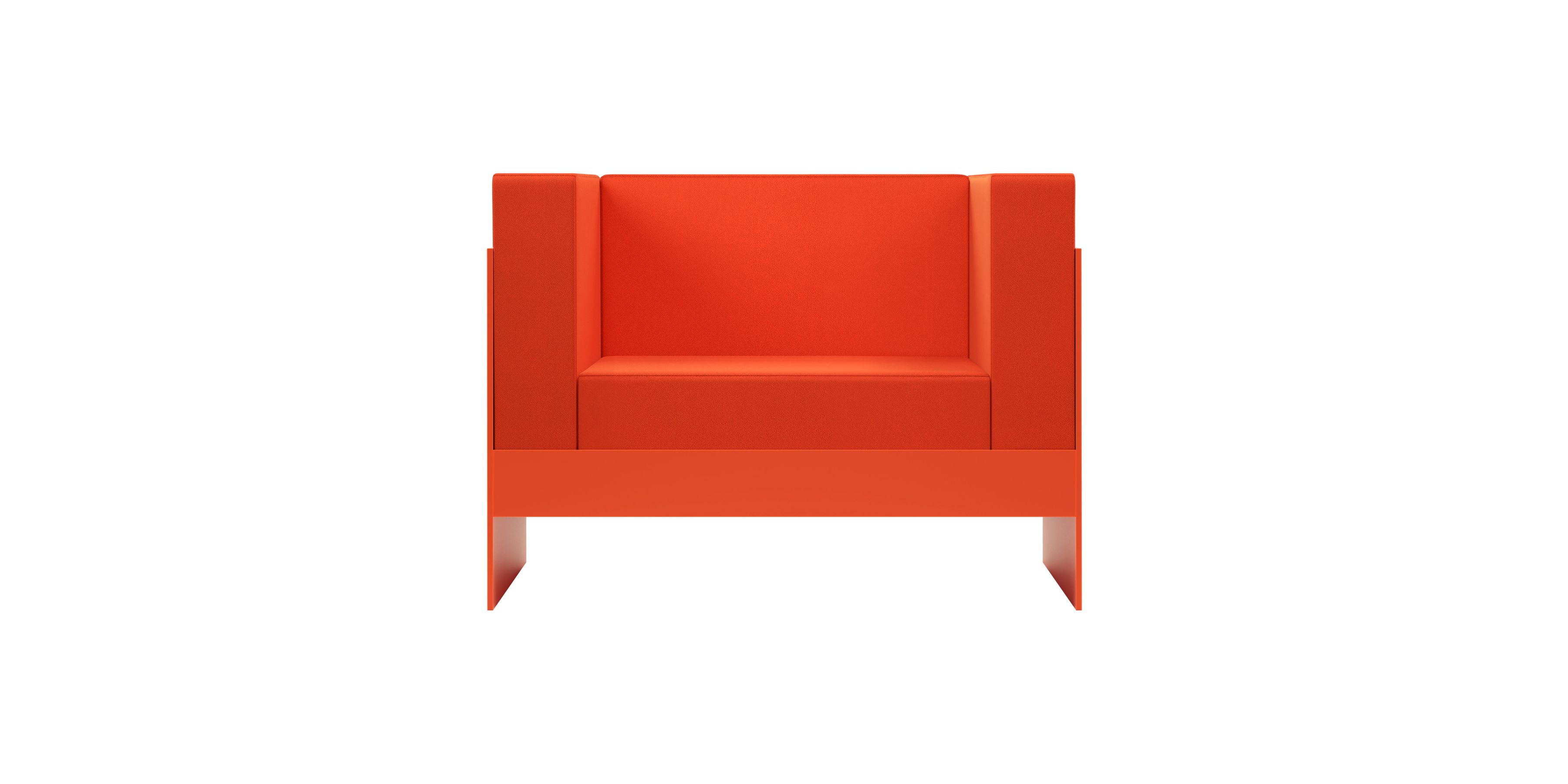 Orangefarbenes Sofa von New Tendency, modernes Design für Wohnzimmer und Büro.