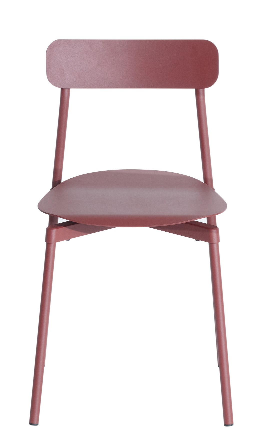 Fromme Chair Chaise Petite Friture Marron rouge Fromme Chair Stuhl von Petite Friture in Braunrot, minimalistisches Design für Esszimmer und Wohnbereich.