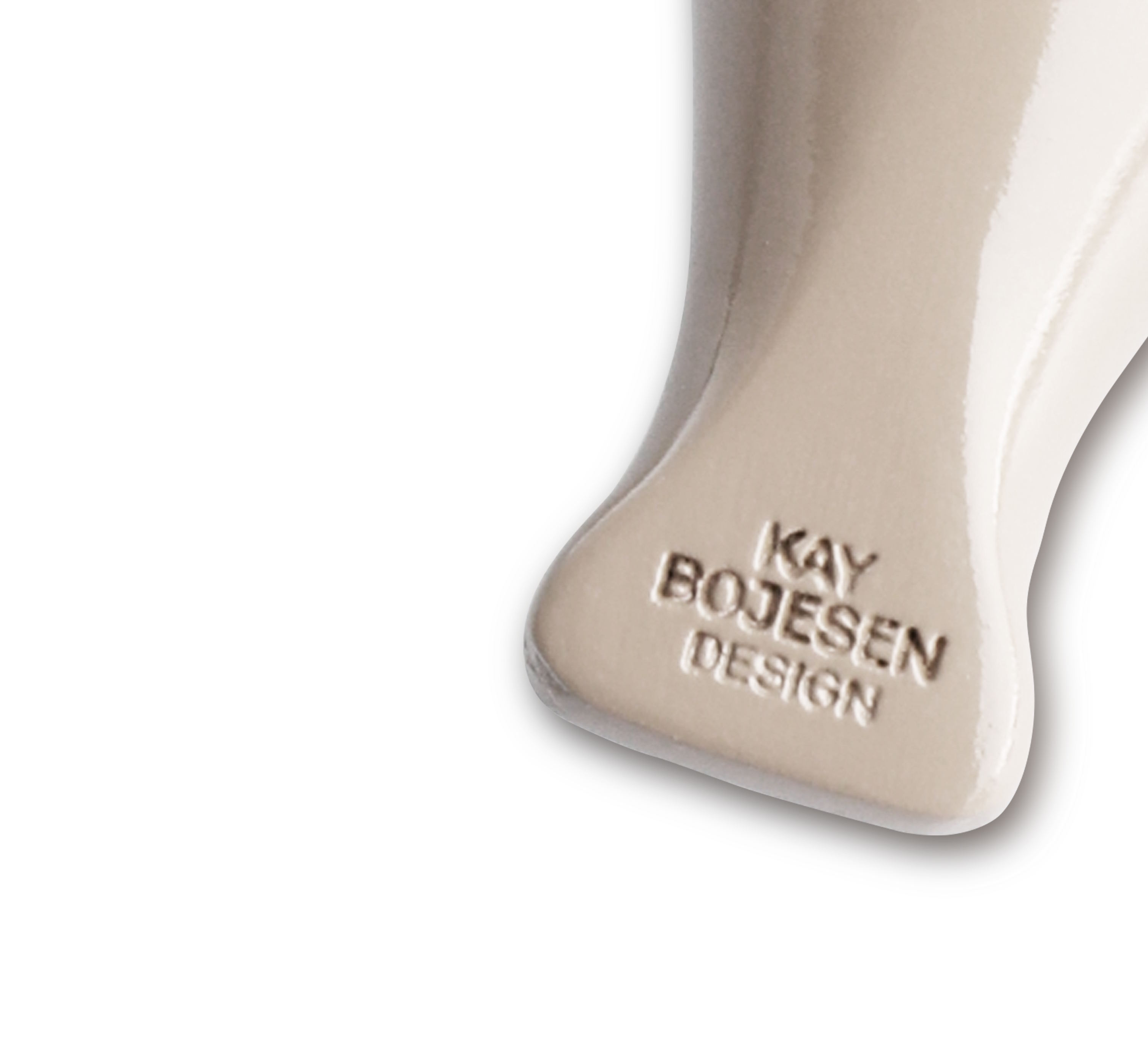 Porte-clés Oiseau Beige Métal Doré et Cuir Naturel Kay Bojesen