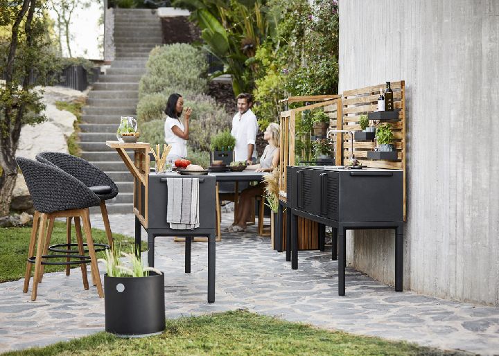 Jardinière de culture, petite jardinière d'extérieur Cane-Line