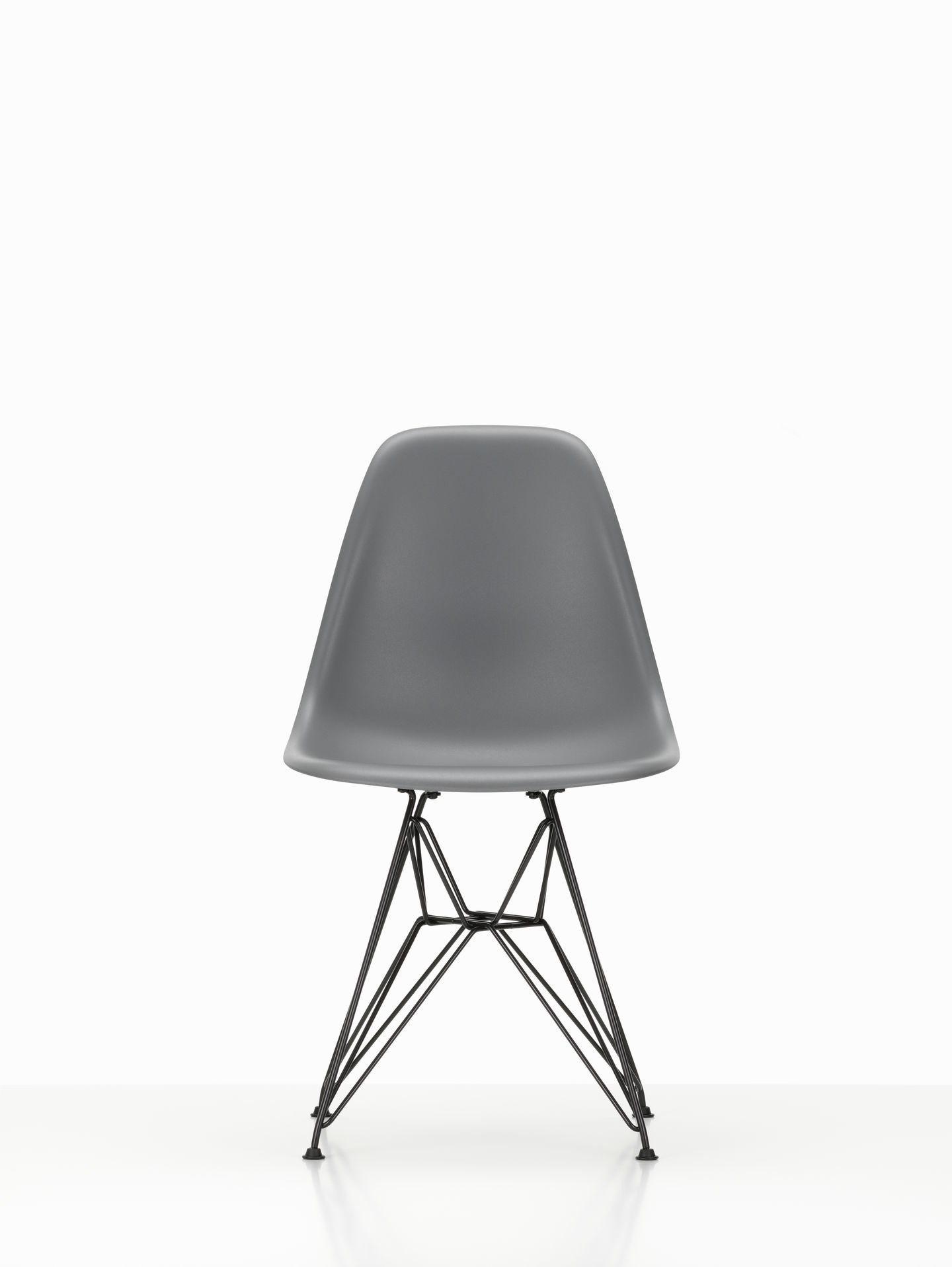 Eames Plastic Side Chair DSR Chaise Vitra Noir-Granite gris