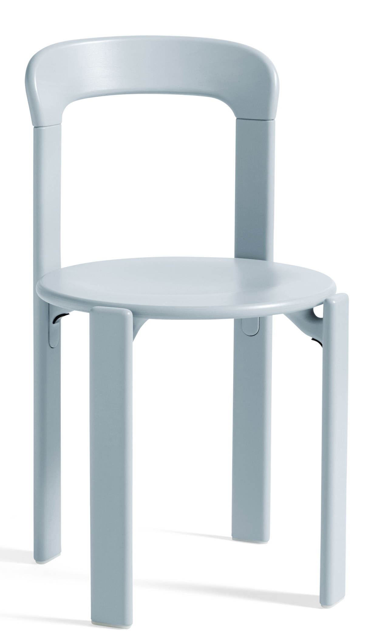 Rey Chair Chaise Hay Hêtre laqué bleu ardoise à l'eau Schieferblauer Rey Stuhl von Hay: Moderner Designstuhl mit runder Sitzfläche und minimalistischem Gestell.