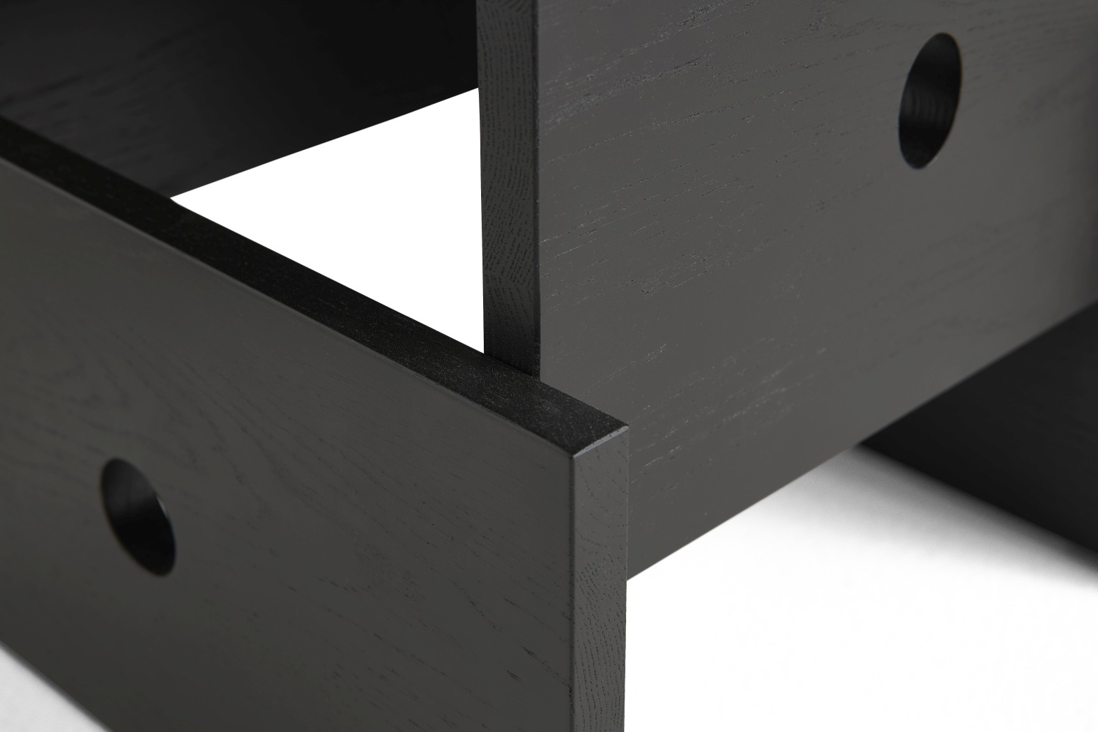 Wood Box Coffee Table Table basse Hay chêne noir vernis à base d'eau