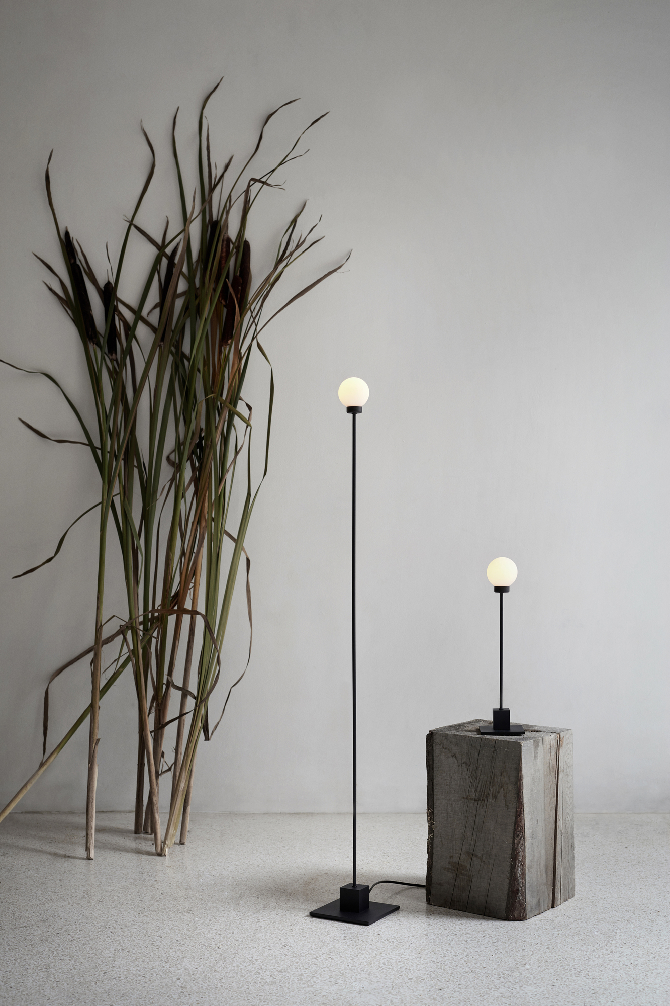 Snowball Floor lampadaire noir Northern