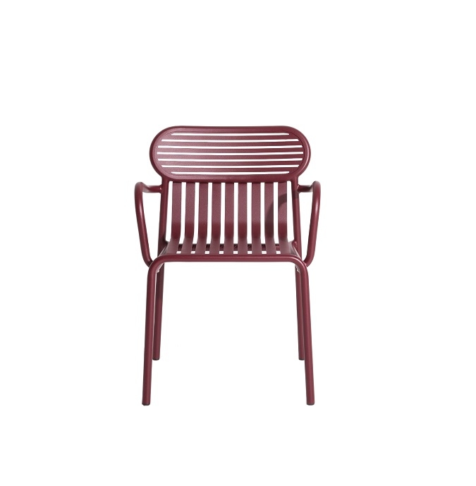 Week-End Garden Chair Chaise avec accoudoirs Petite Friture Burgundy Week-End Garden Chair Chaise avec accoudoirs Petite Friture Burgundy