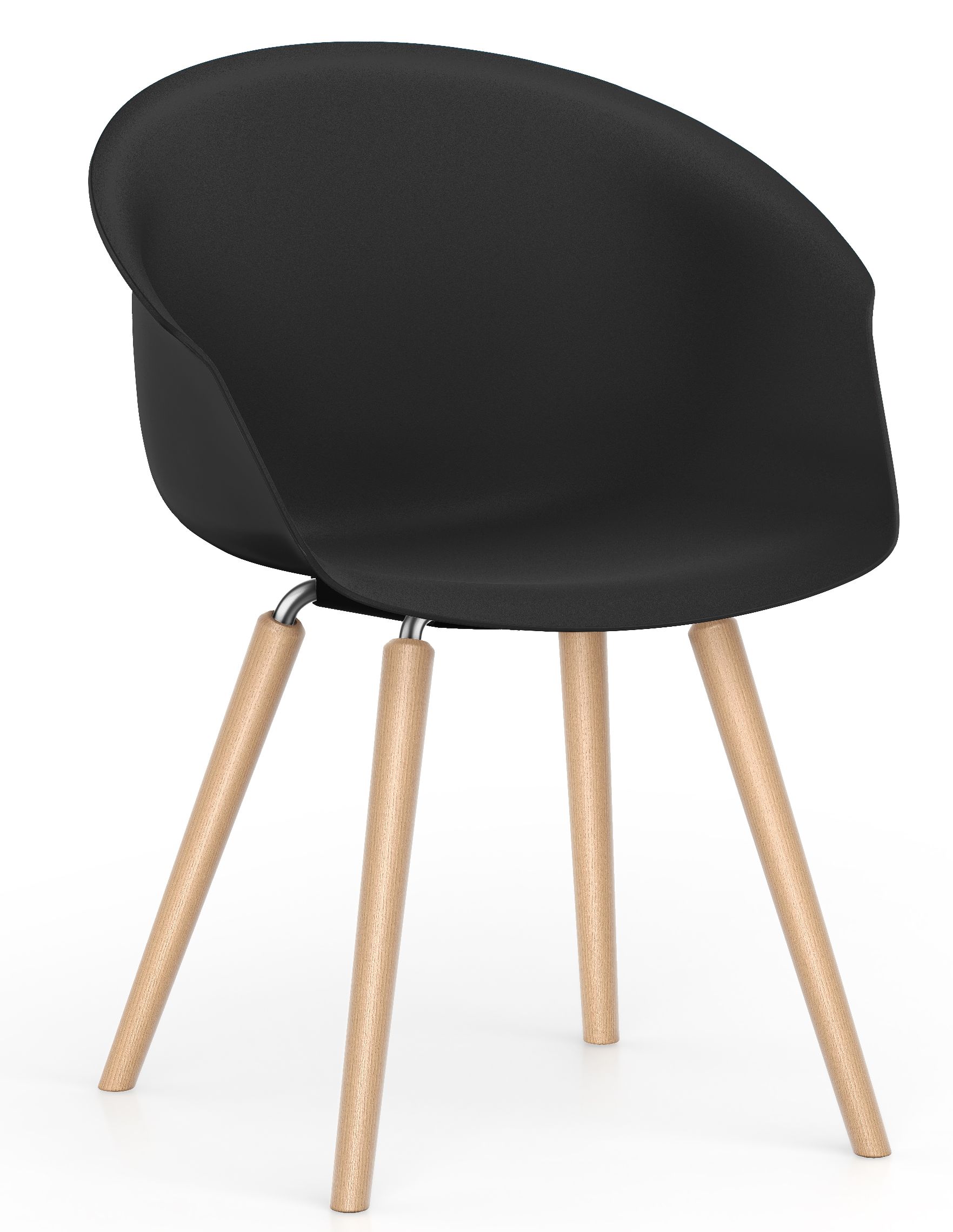 Shuffleis Fauteuil club quatre pieds bois Interstuhl