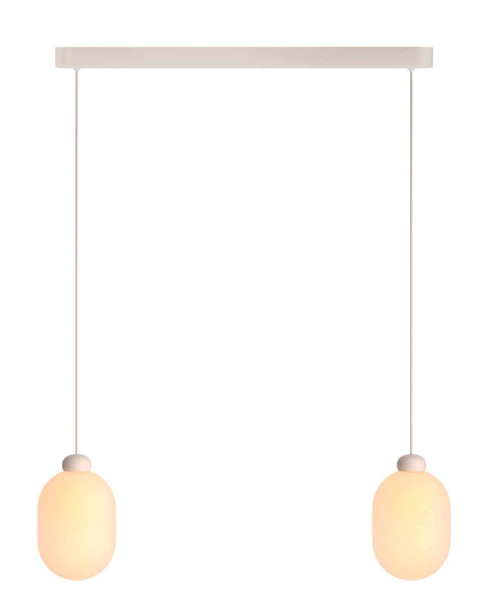Sun Duo Lampe à suspendre grise 