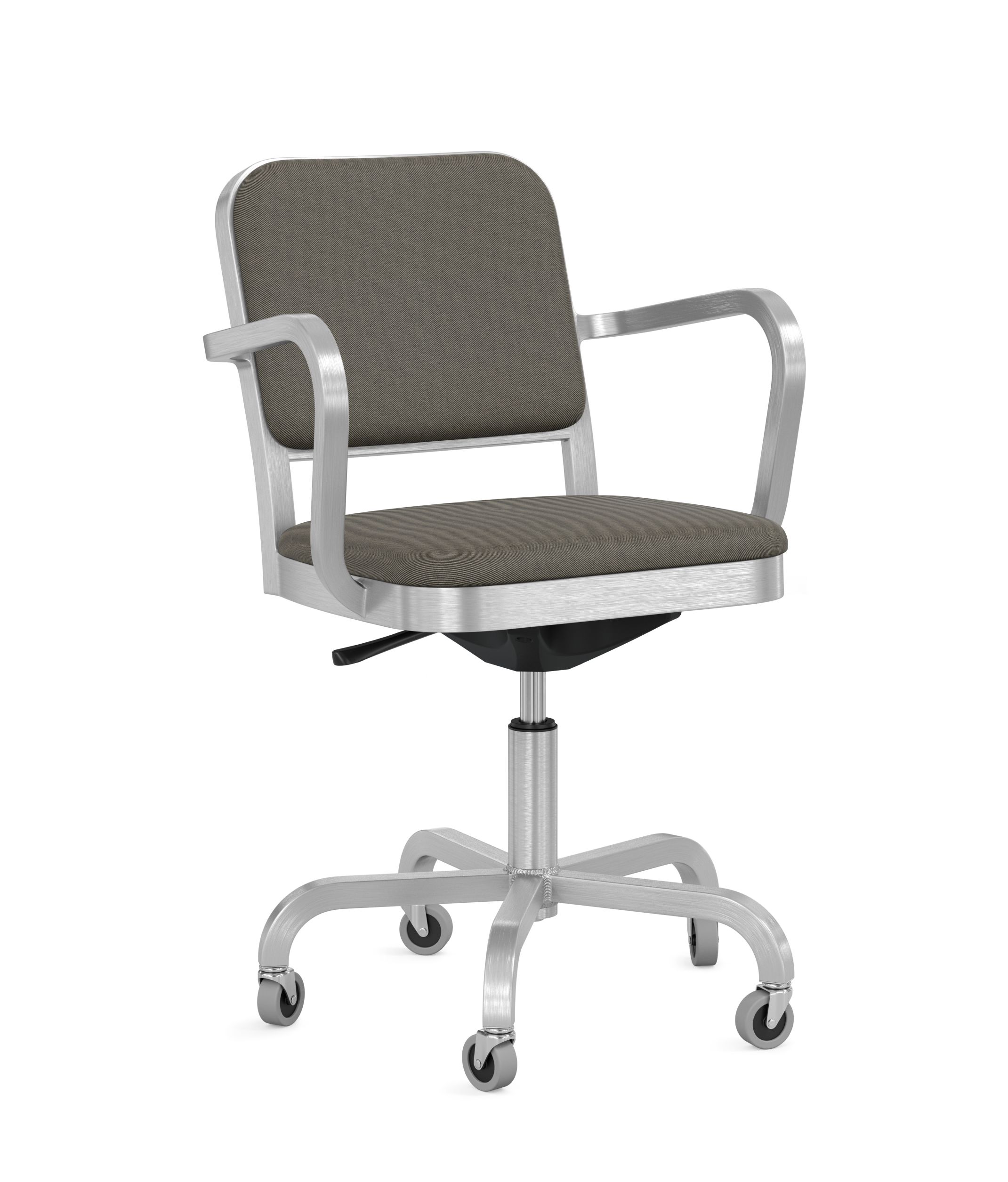 Navy Officer Fauteuil pivotant rembourré KVADRAT Reflect 184 Emeco