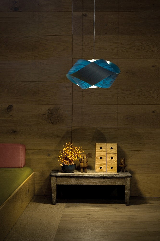 Nut Suspension Lampe suspendue Câble et baldaquin en noir Abat-jour en orange LZF Lamps