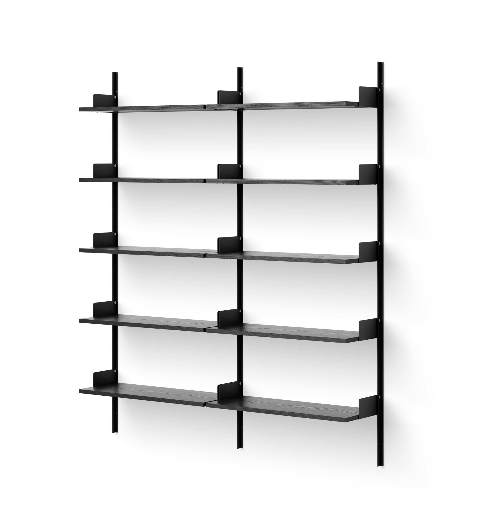 Library 1900 Étagère murale frêne noir New Works