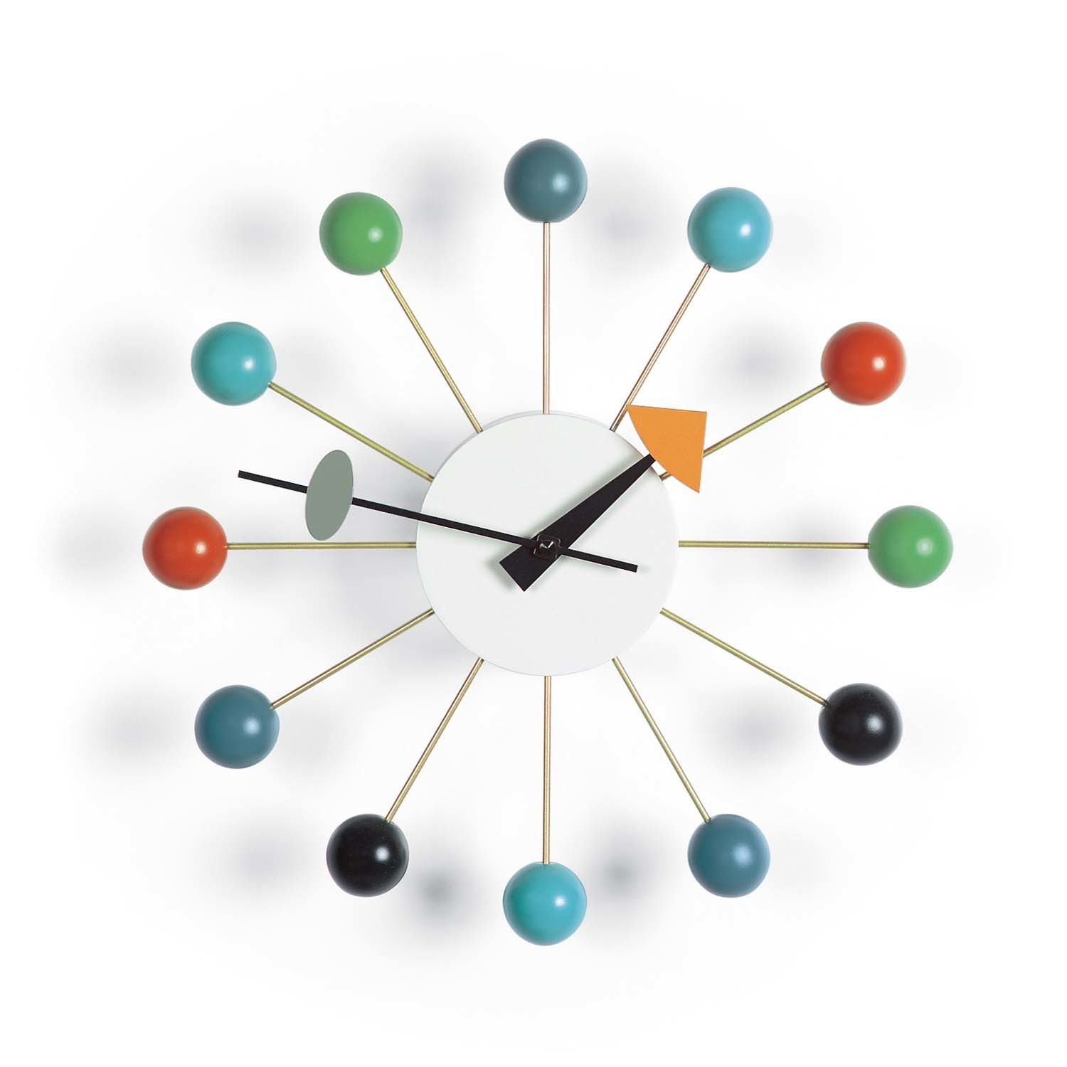 Ball Clock Horloge Murale - mehrfarbig