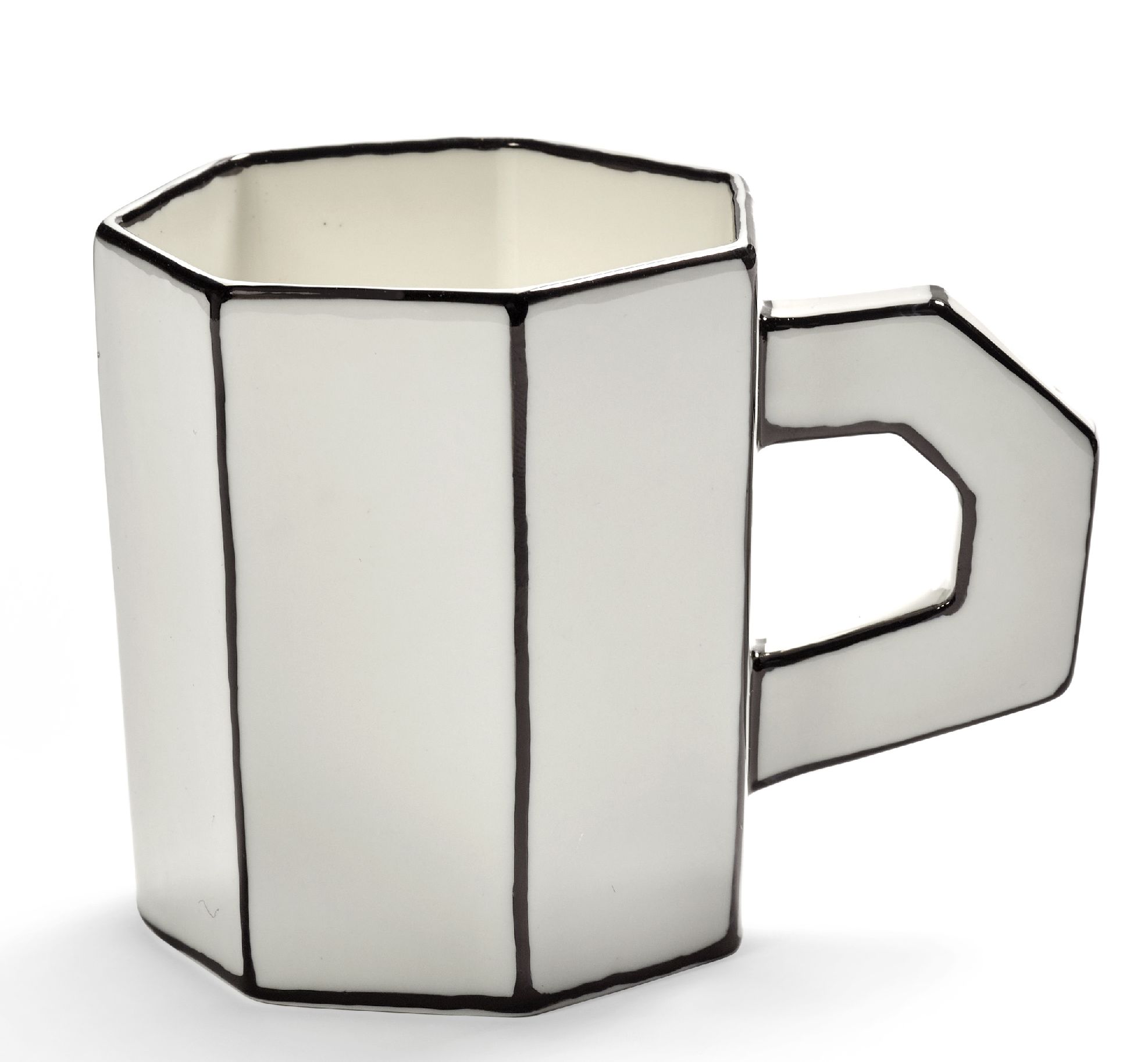 Tasse à thé blanche/noire Carte Blanche Serax  