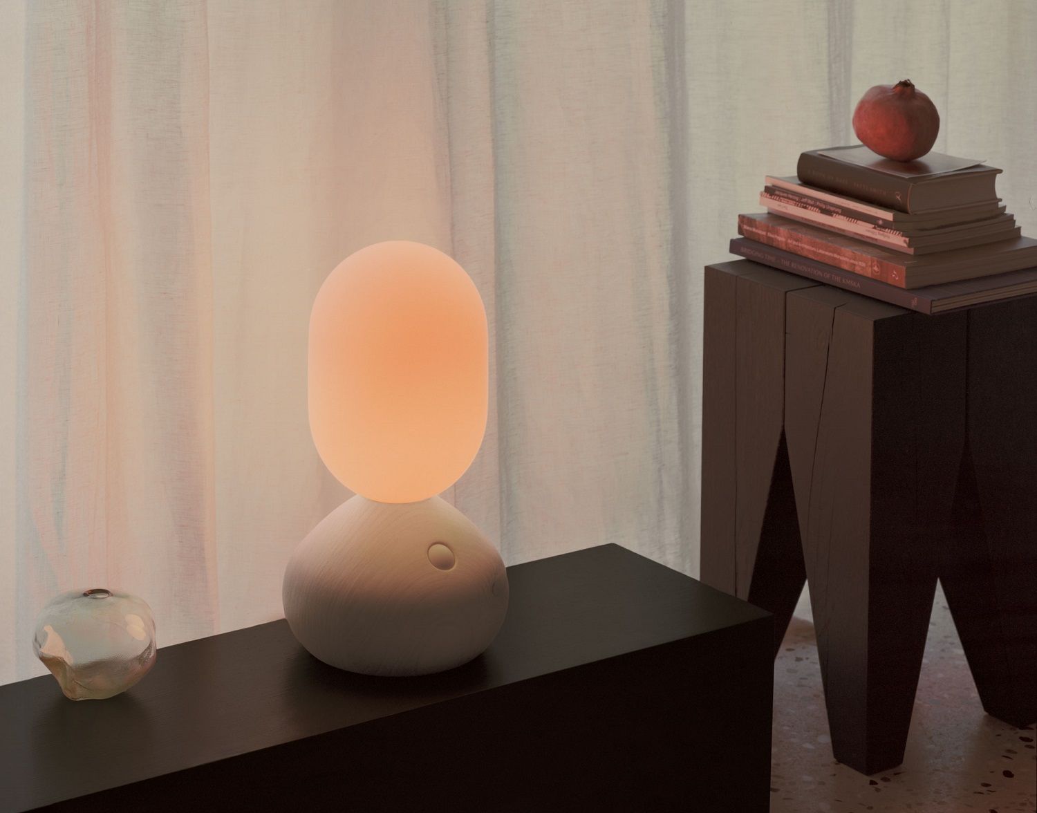 Sun Home Sculpture lumineuse / Lampe de table grise