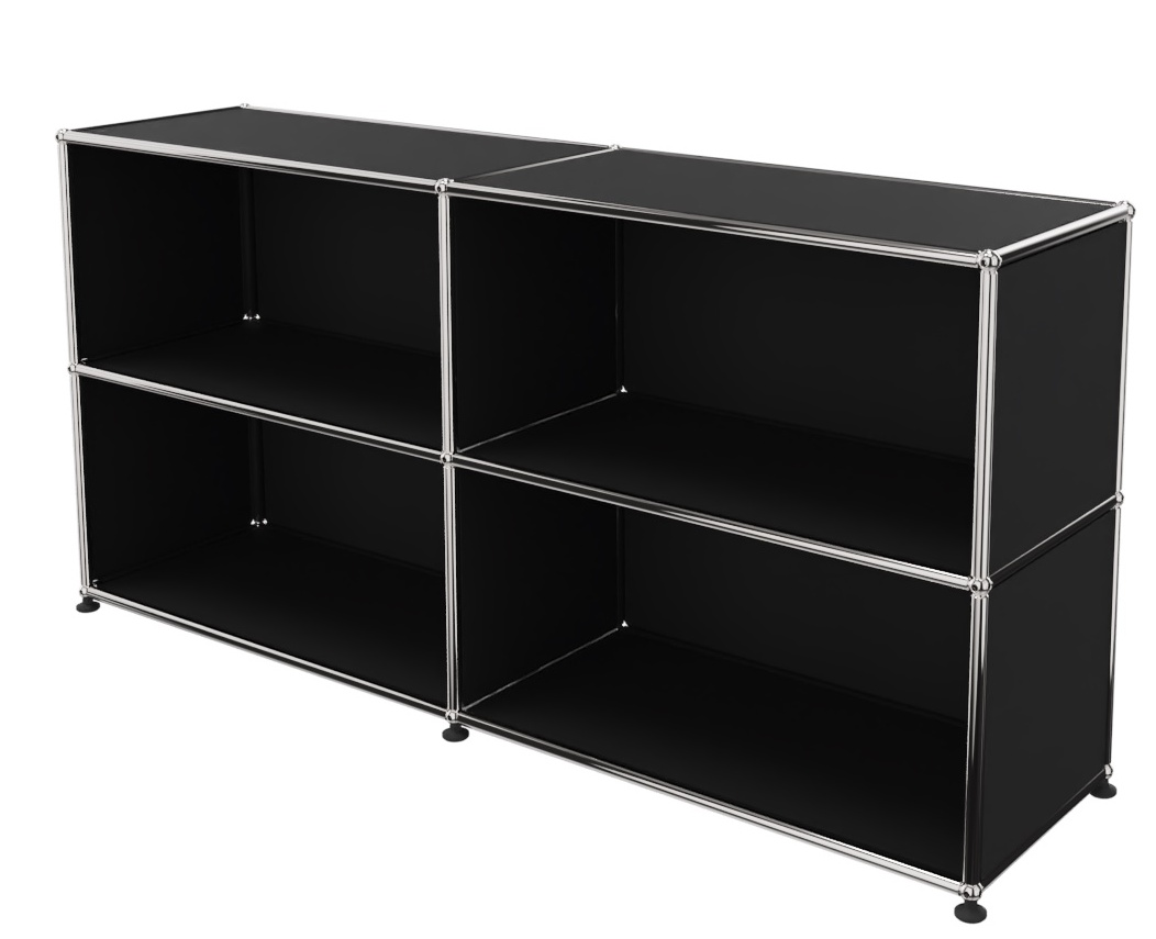 USM Haller Buffet Ouverts Noir graphite  - FAST DELIVERY