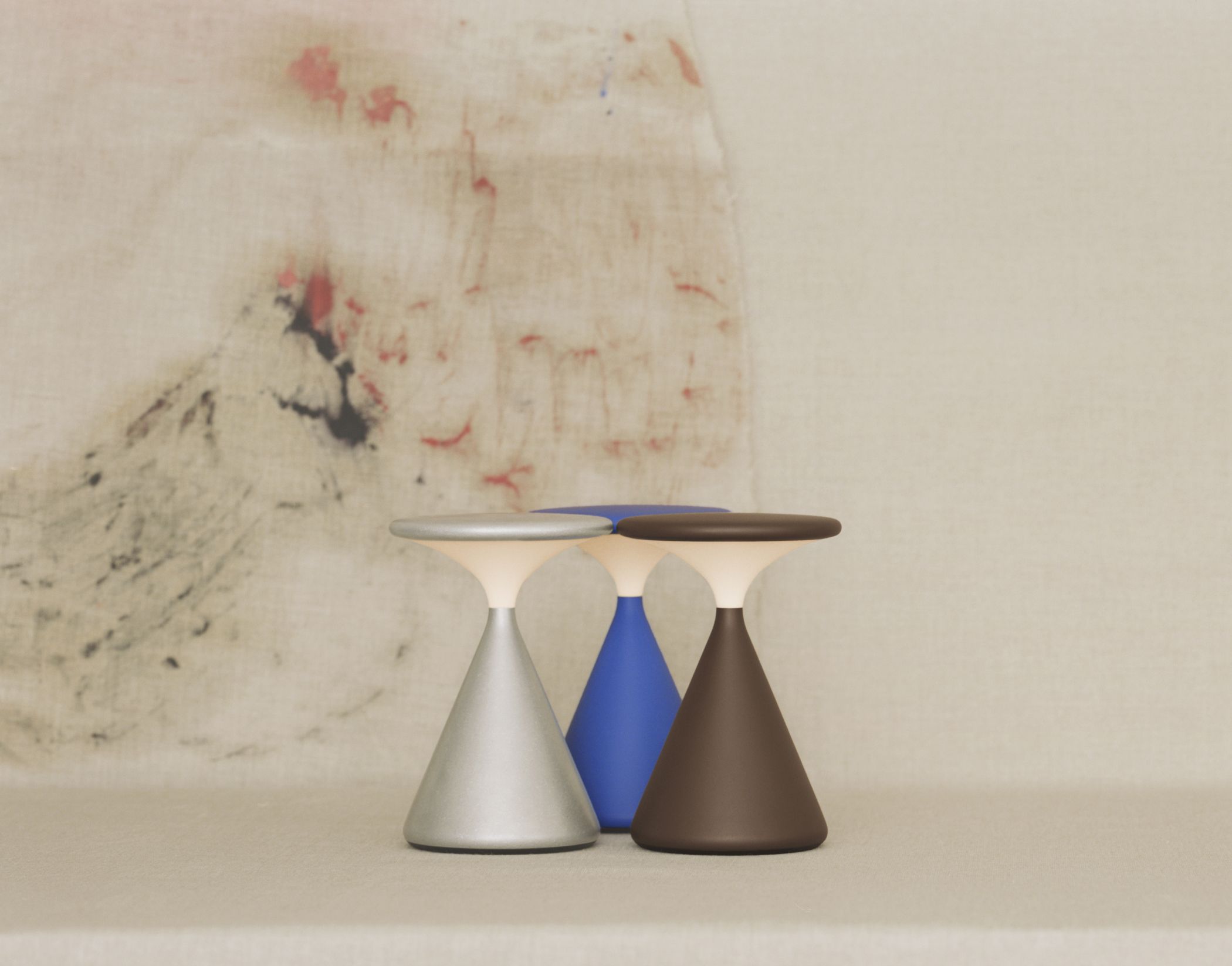 Salt Lampe à batterie / lampe de table Chocolate Grau