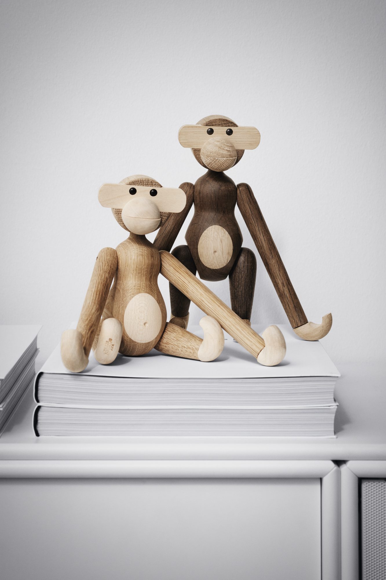 Singe petit figure en bois chêne fumé Kay Bojesen