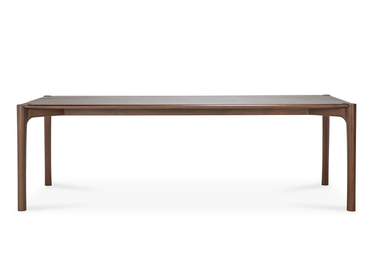 Rechteckiger Esstisch aus Teakholz in Dunkelbraun von Ethnicraft. Moderner Holztisch für Esszimmer und Küche.