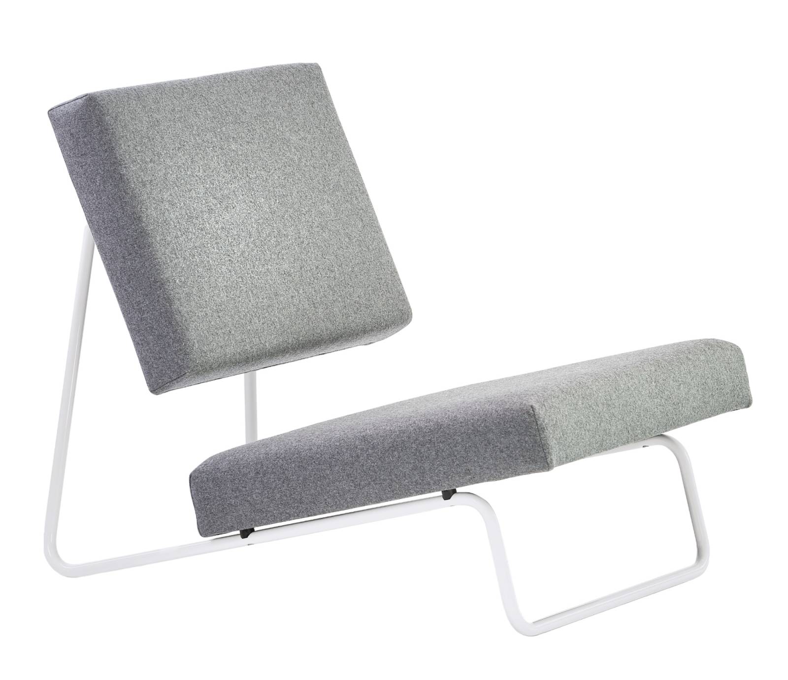 Lounge Chair Hirche fauteuil TISSU GRIS CLAIR / TABLEAU BLANC Richard Lampert OFFRE SPECIALE