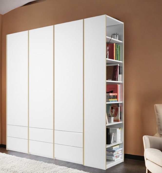 MODULAR PLUS Armoire combinée avec étagère annexe à droite L 212,2 cm Müller Möbelwerkstätten
