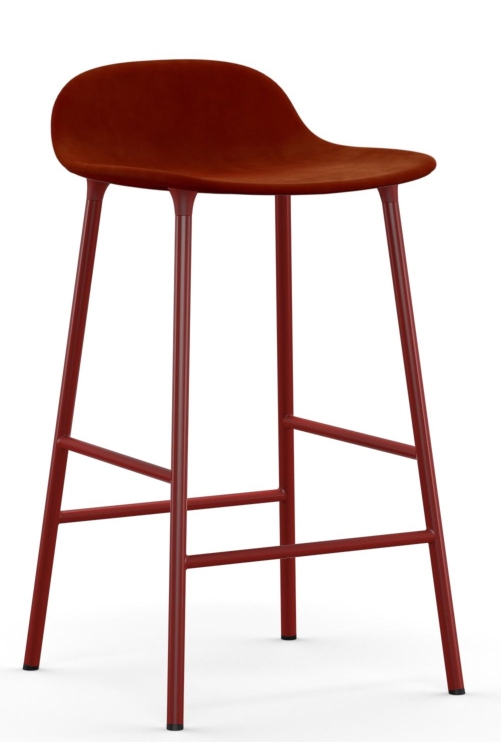 Form Barstool tabouret de bar H 65 cm Acier Rembourré Normann Copenhagen