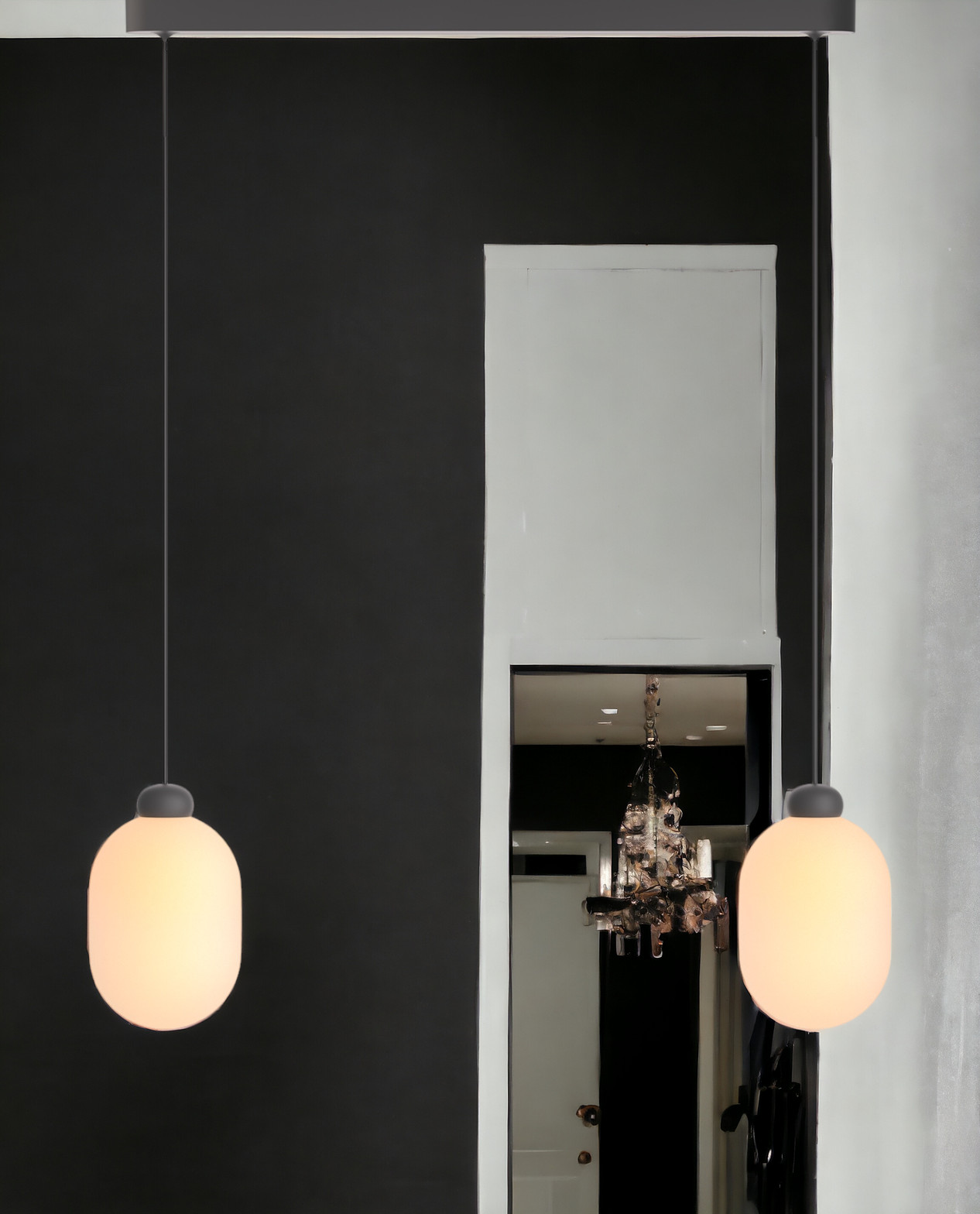 Sun Duo Lampe à suspendre grise 