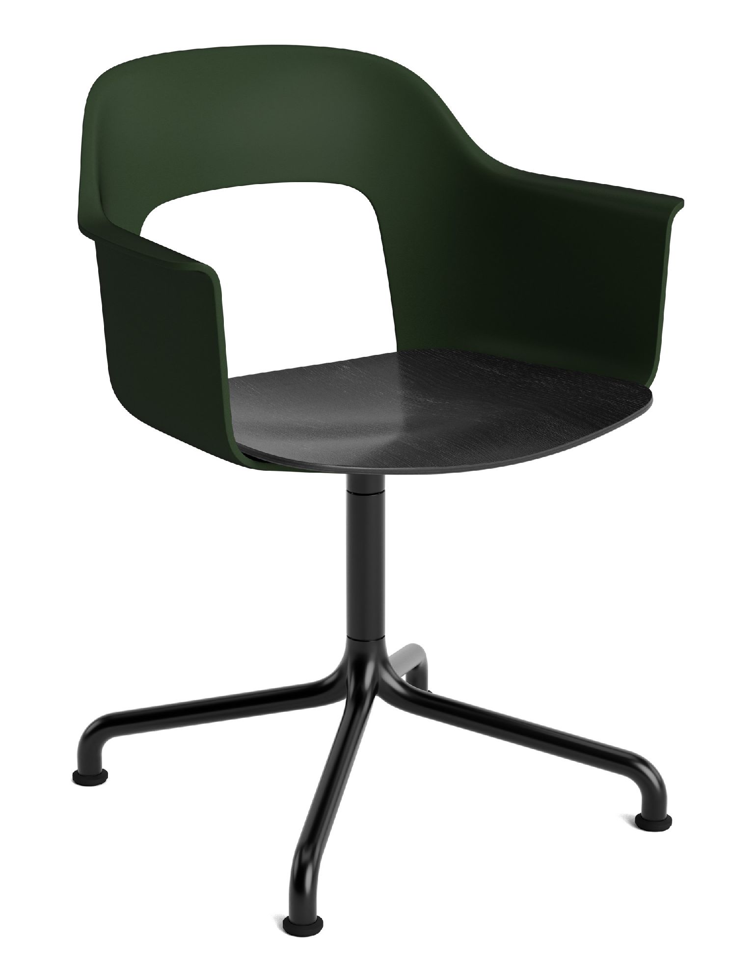 Layout Armchair 252 Fauteuil 4 pieds en étoile Pied pivotant avec base incurvée Hay  