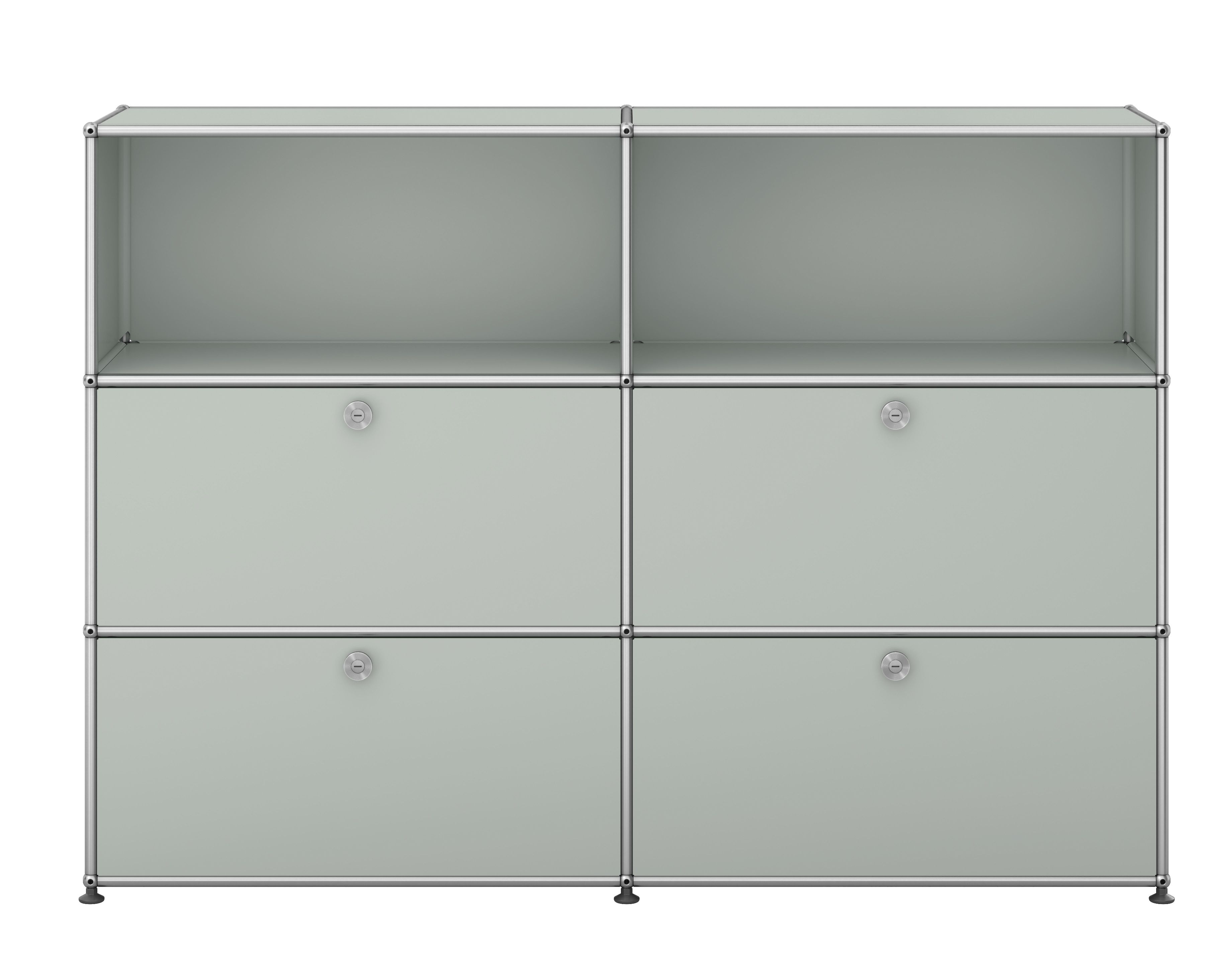 USM Haller Highboard 2 portes / 2 rabats / 2 tiroirs Gris clair