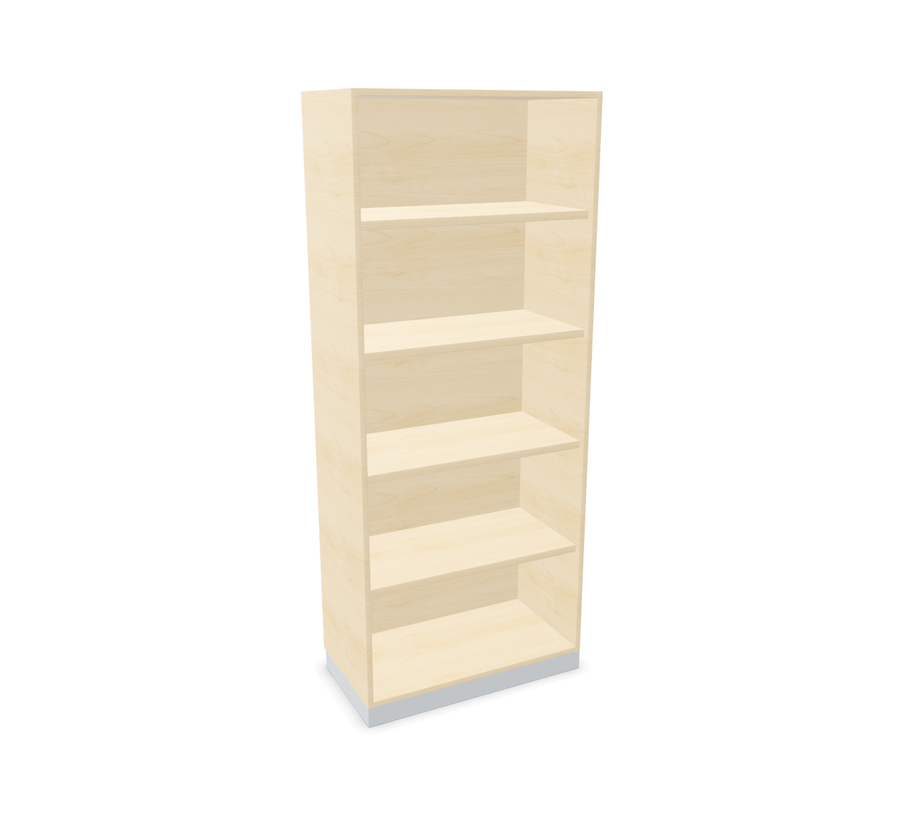 Allvia Aktenregal von Assmann, 40 cm breit, helles Holz, fünf offene Fächer für Büro und Homeoffice.