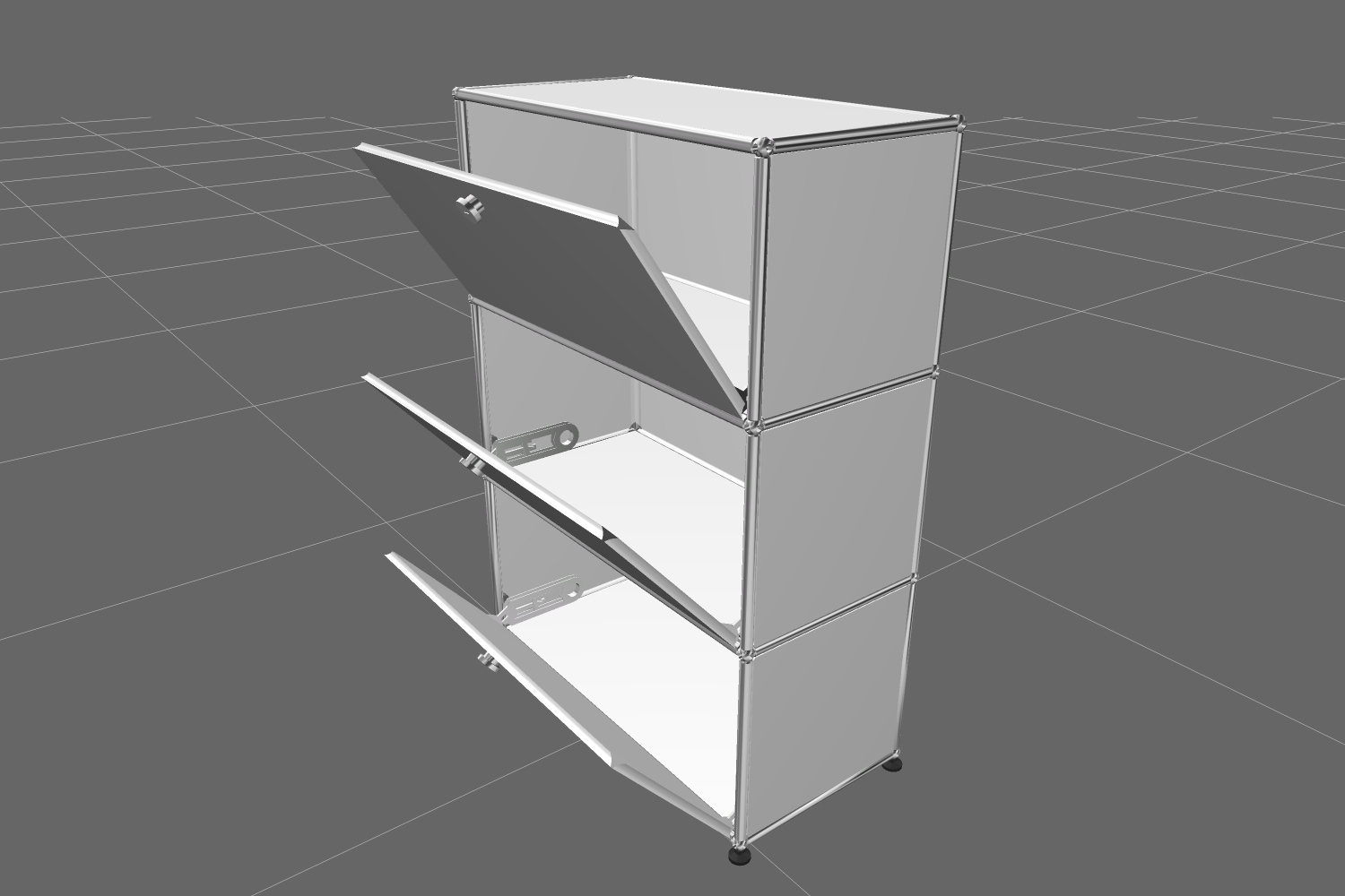 USM Haller Highboard 3 volets Blanc pur - LIVRAISON RAPIDE   