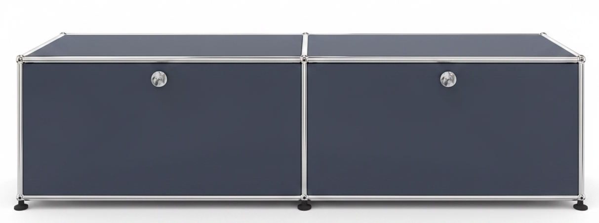 USM Haller Meuble bas à 2 portes gris anthracite