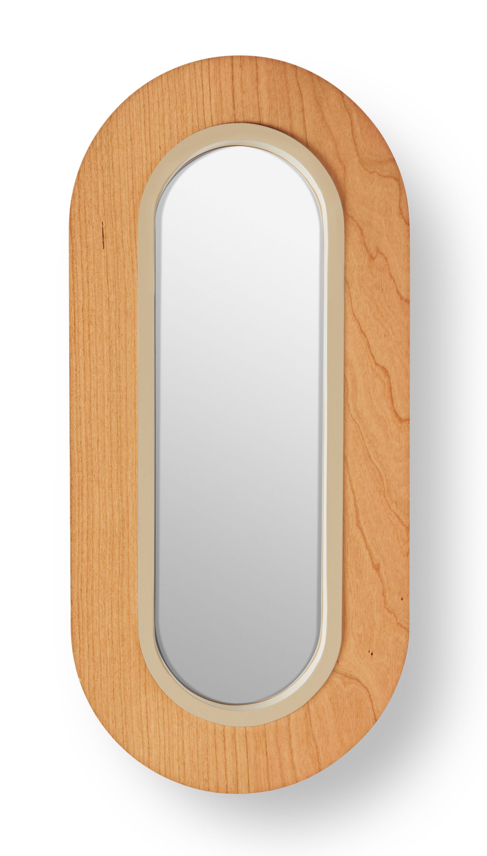 Lens Lampe murale à LED anneau métallique ovale en blanc ivoire Cerise LZF Lamps
