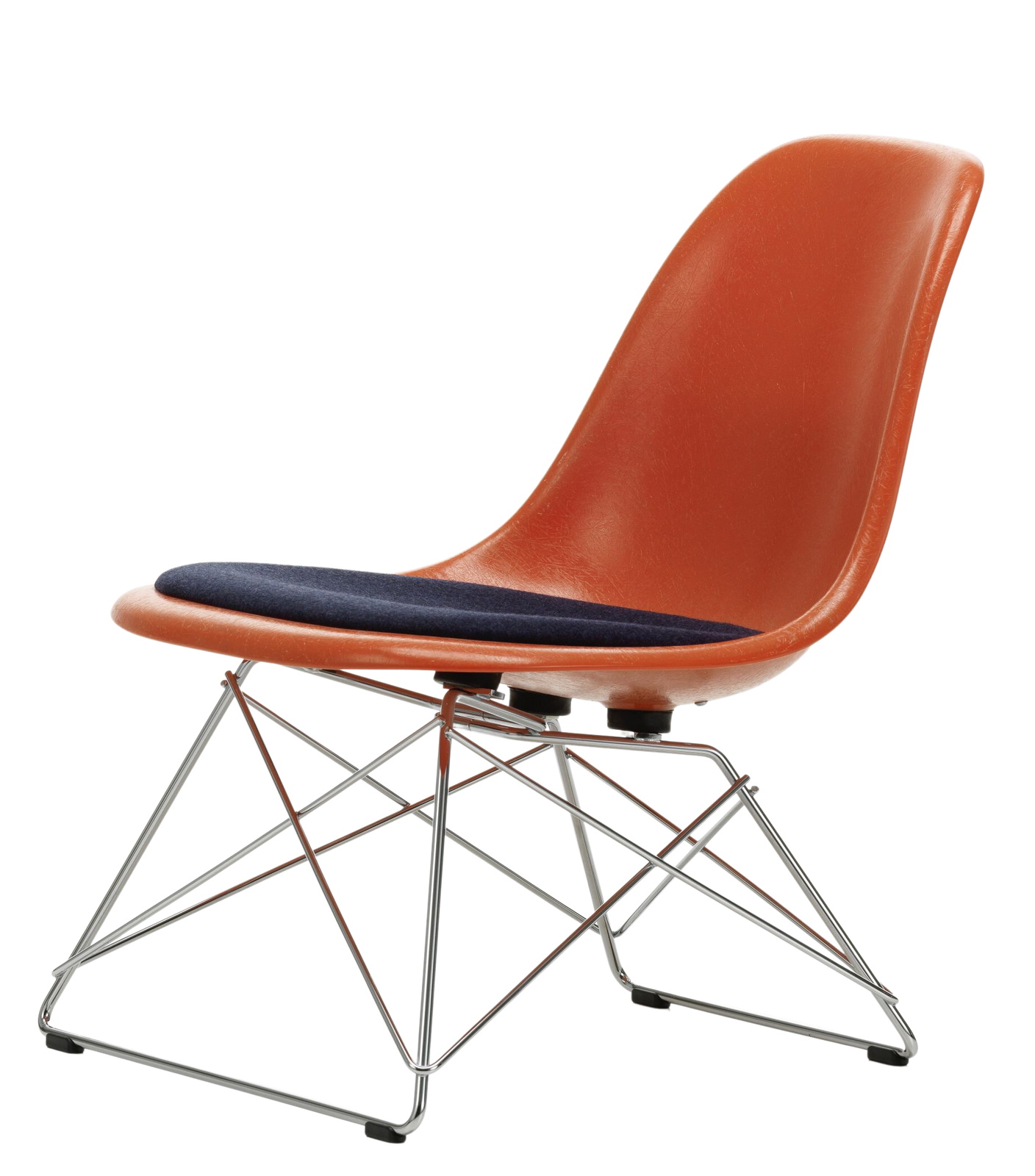 Eames Fiberglass Chair LSR chaise avec coussin d'assise Vitra
