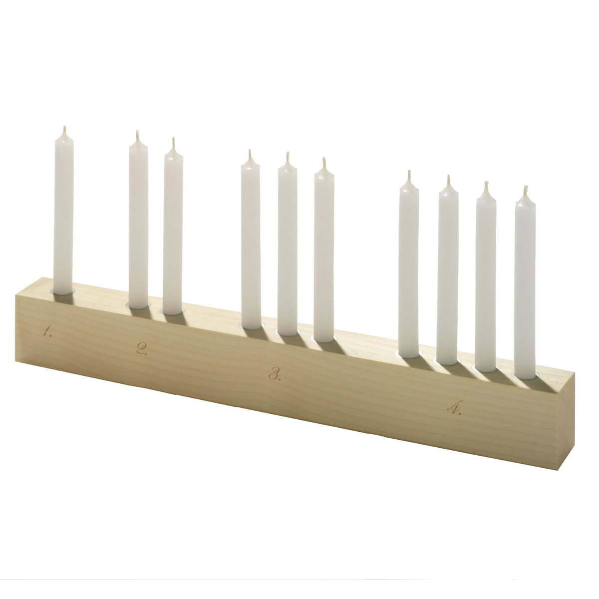 Countdown Candle Holder Bougeoir Side by Side érable