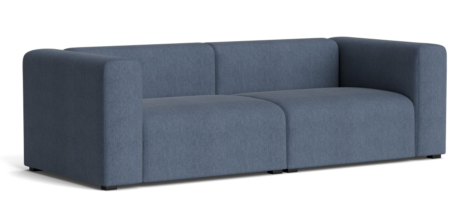 Mags Sofa 2,5-Sitzer in blau-grauem Stoffbezug, modernes Design für Wohnzimmer und Lounge.