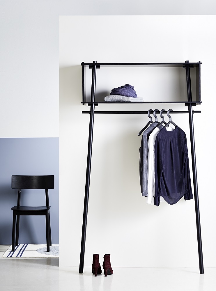 Töjbox vestiaire Woud Lx80 cm chêne noir
