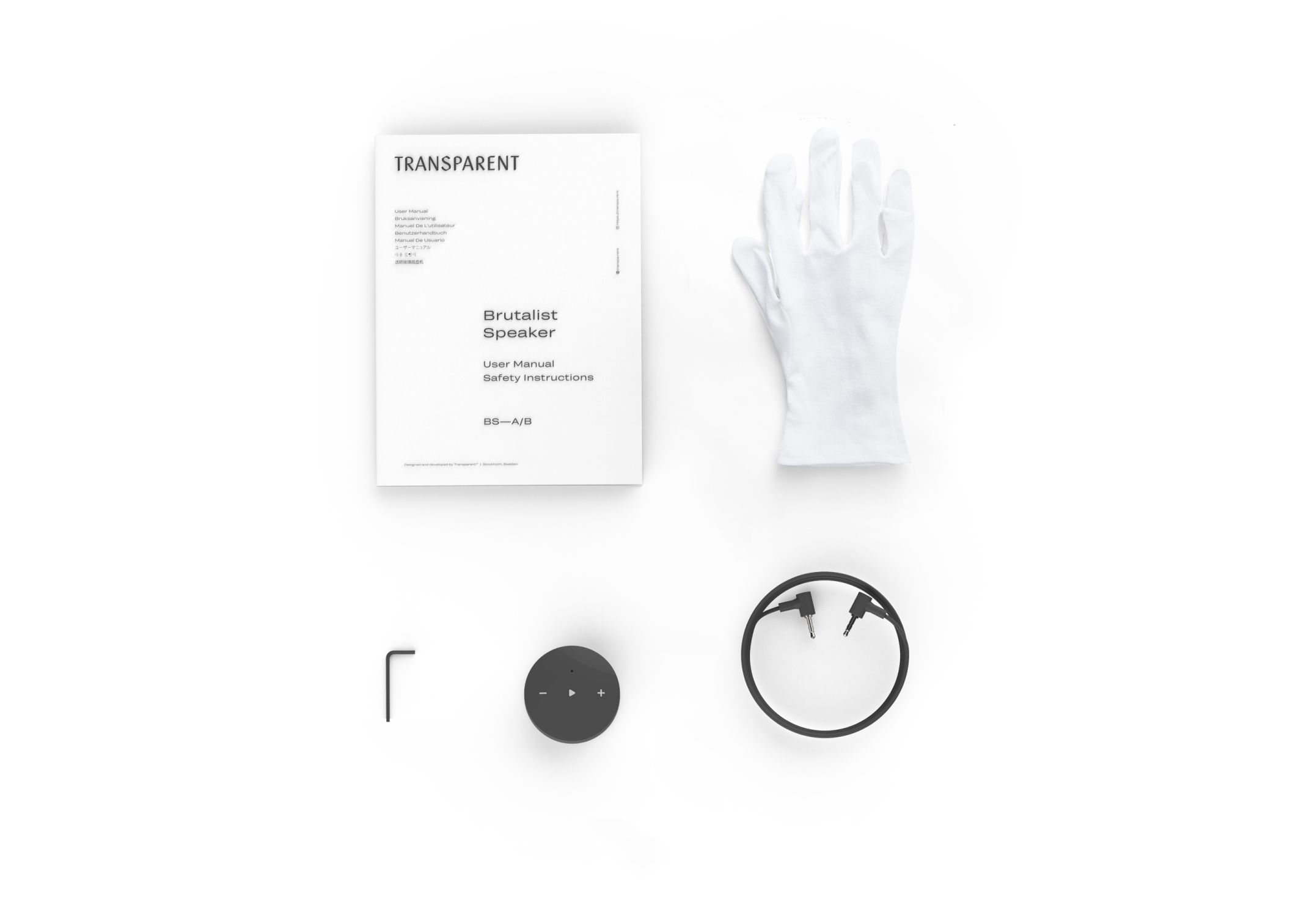 Haut-parleur Brutalist transparent