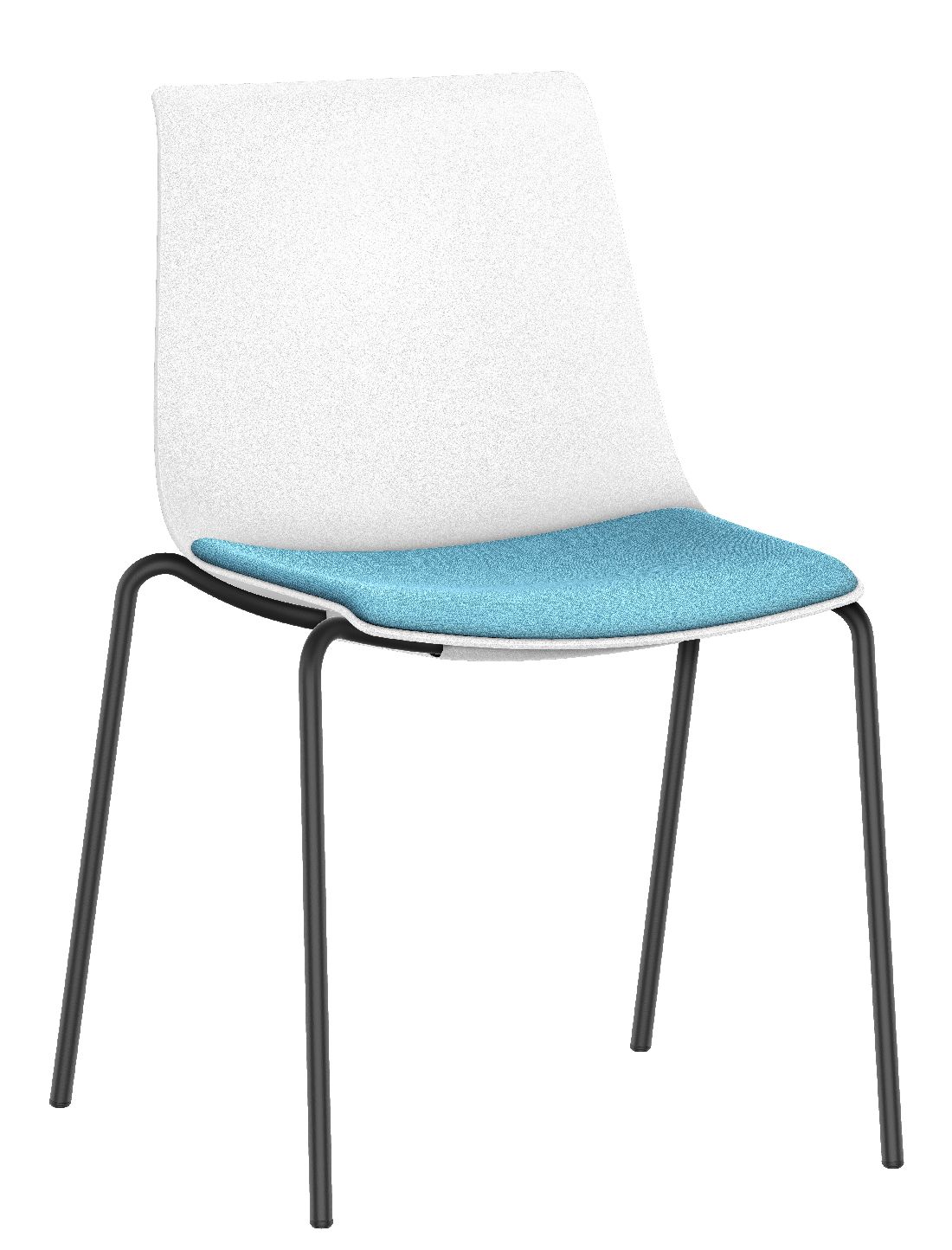  Shuffleis chaise visiteur 4 pieds avec assise rembourrée Interstuhl