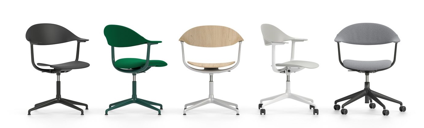 Mynt dossier et assise plastique Chaise de bureau Vitra