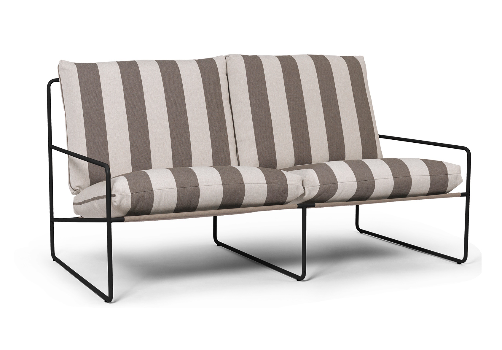 Desert Canapé d'extérieur 2 places Structure Noir Stripe Ferm Living