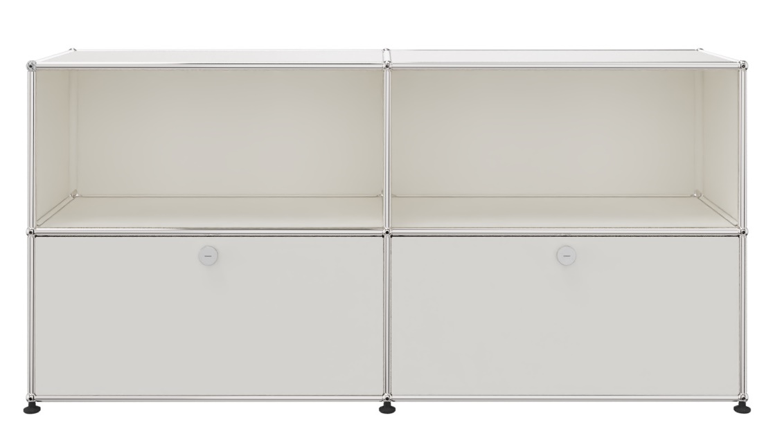 USM Haller Buffet 2 Ouverts / 2 Volets Blanc pur - FAST DELIVERY