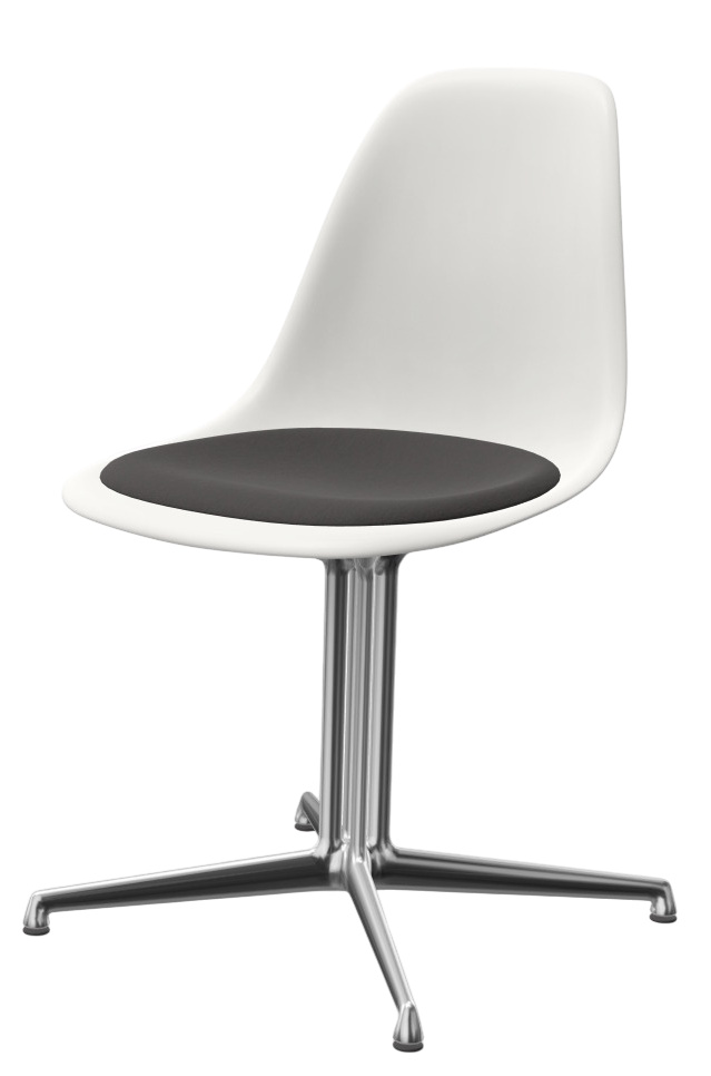 Eames Plasic Side Chair DSL RE chaise avec assise rembourrée Vitra 