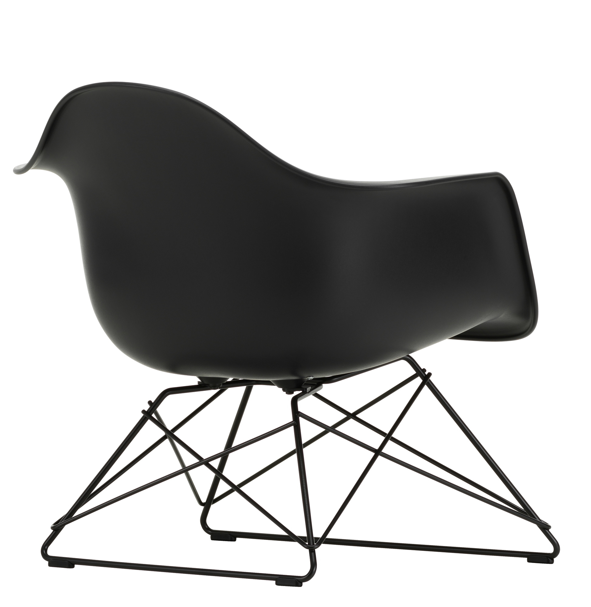 Eames Plastic Arm Rocking Chair chaise à bascule RAR Vitra Érable sombre - Noir - Deep black