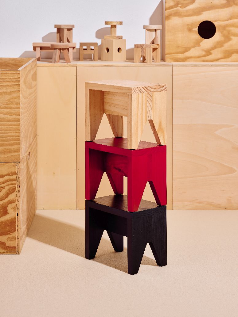 Manolito Stool Short Small Tabouret Hay