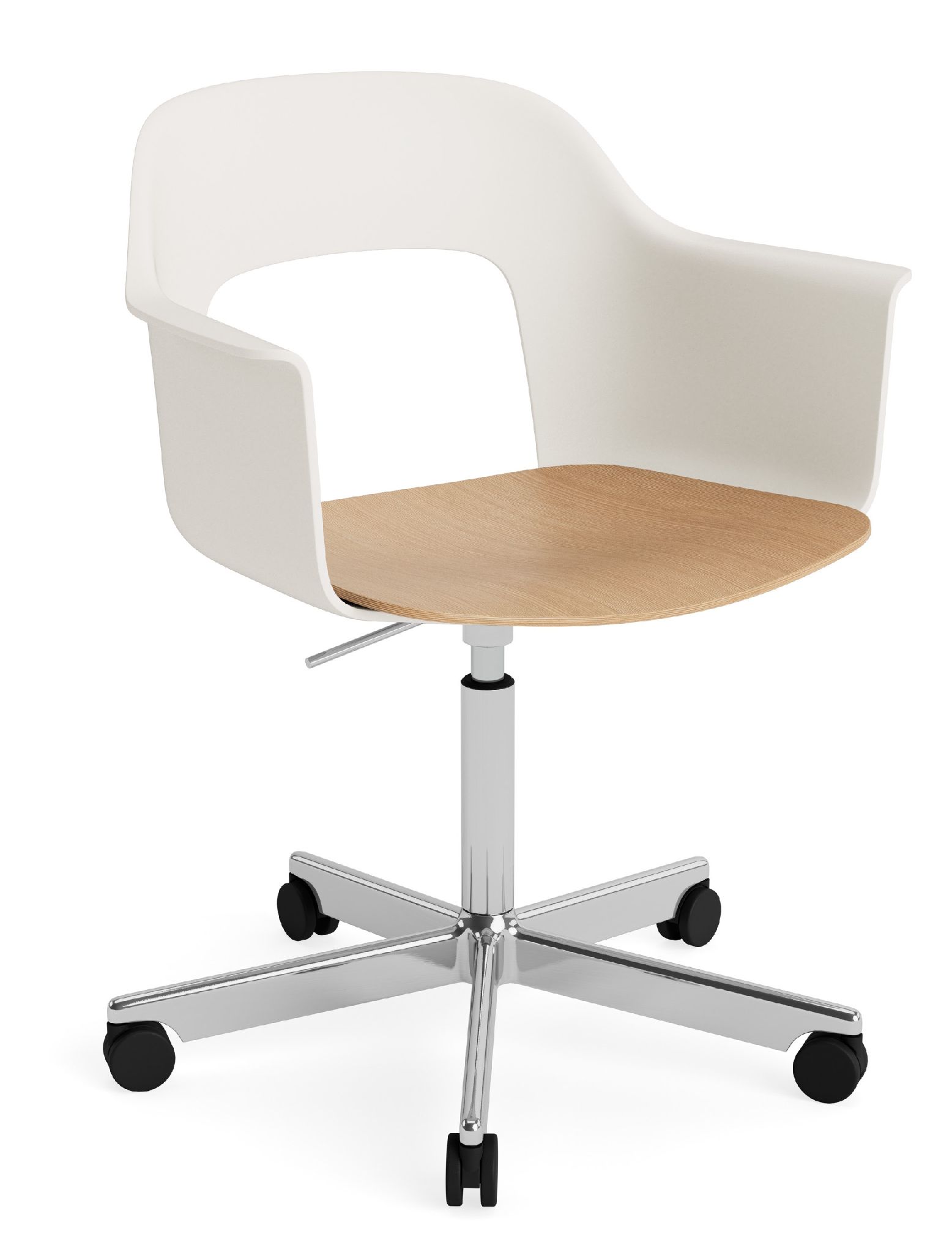 Layout Armchair 242 Fauteuil 4 pieds en étoile Vérin à gaz avec fonction pivotante Hay