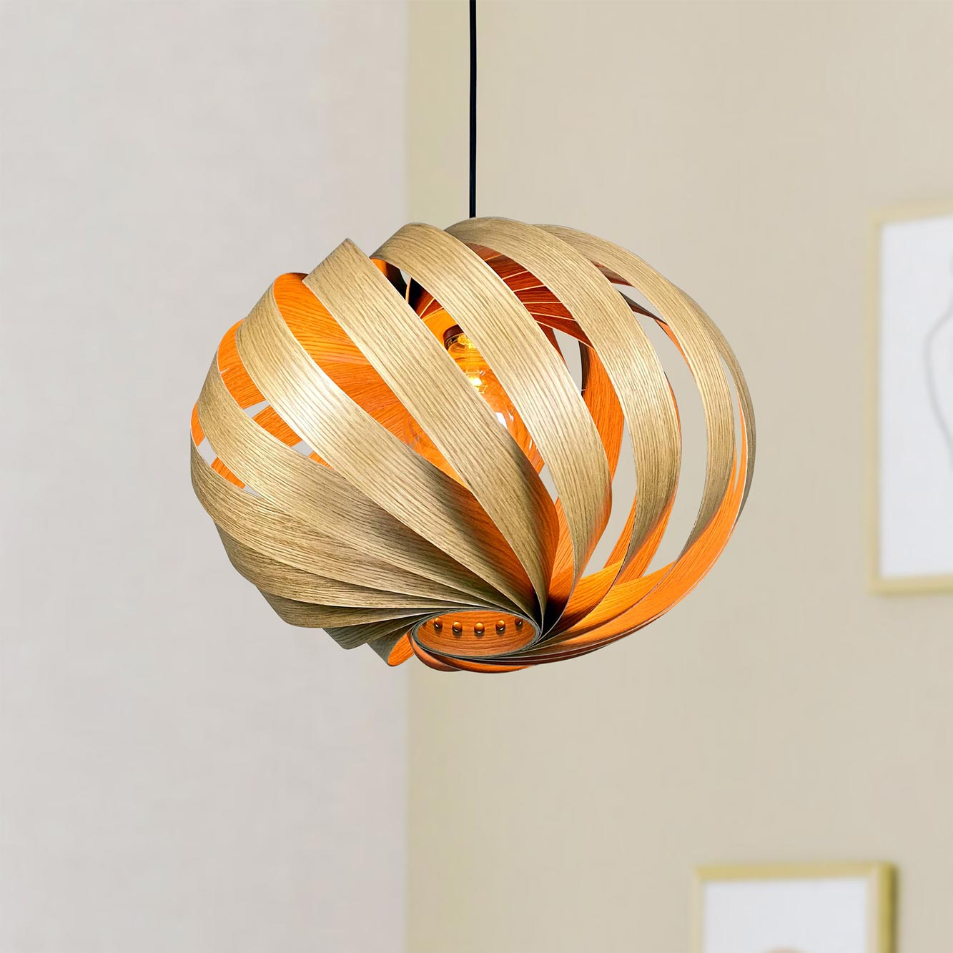 Serentia Lampe à suspendre Chêne Ø55 cm Gofurnit
