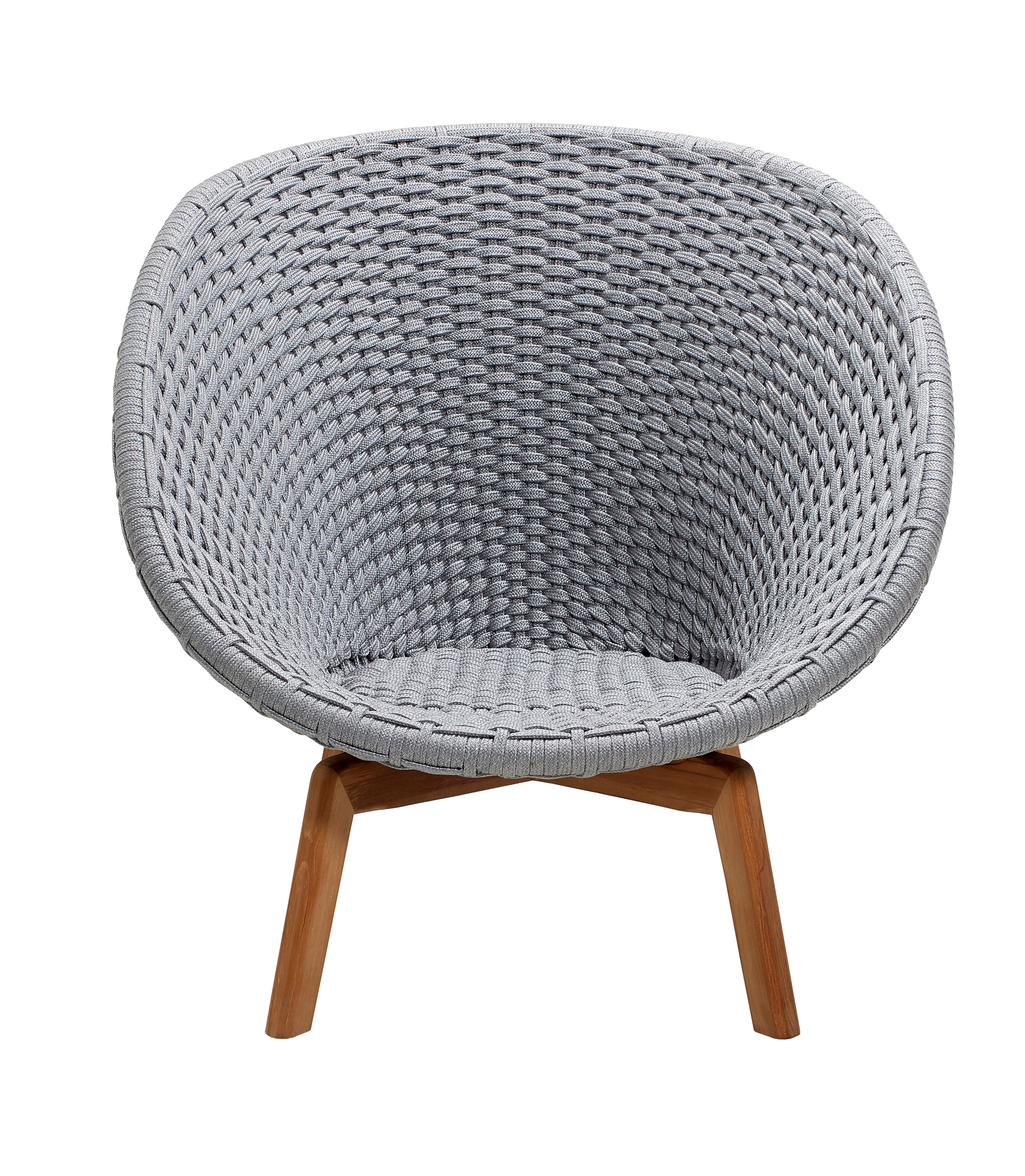 Peacock Outdoor Lounge chaise Rope Cane-Line gris clair